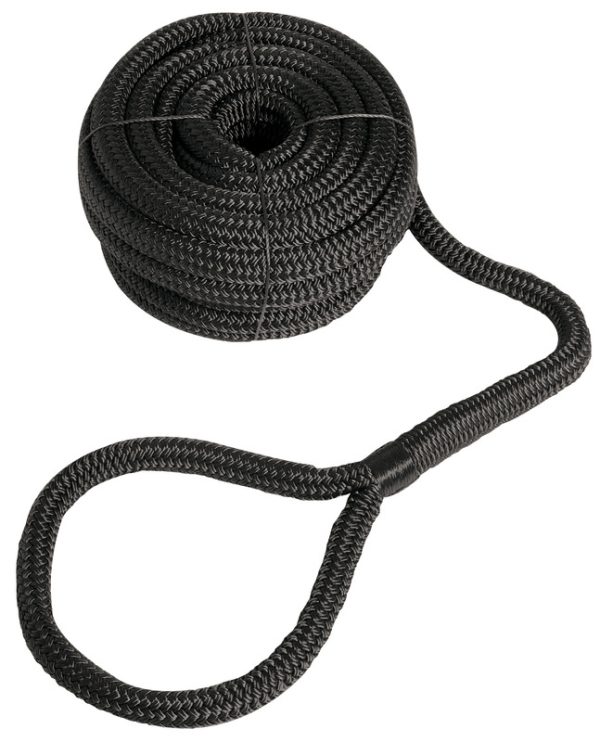 Mooring Line with Eye Black 24mm x 15m