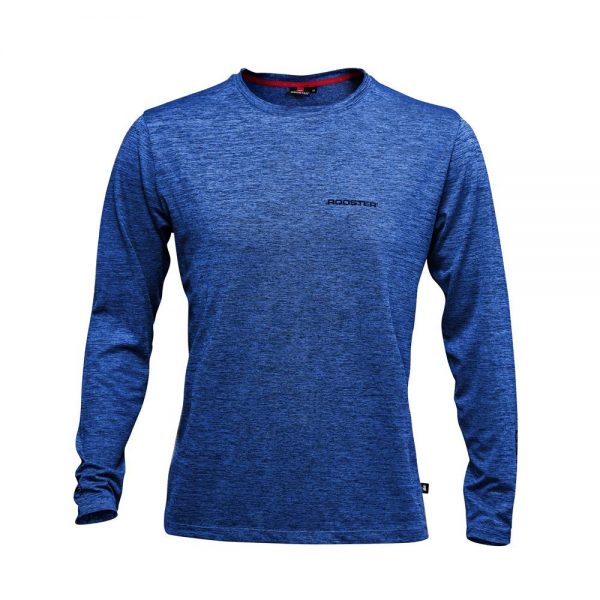 Rooster Quick Dry UVF50+ Tech T-Shirt LS Blue