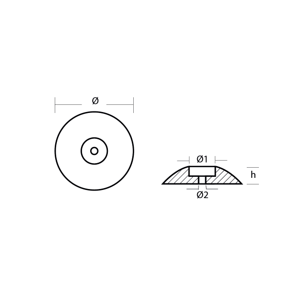 Tecnoseal Zinc Rudder / Trim Tab Anode 110mm - 00102UKM - Image 2